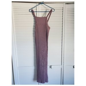 Zara Dusty Purple Ribbed Dress